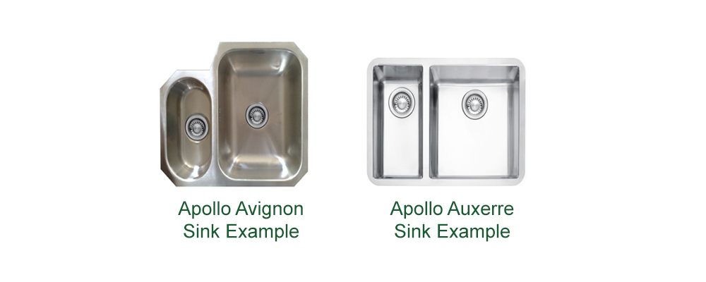 kitchen sink options from DWS for kitchen worktops online